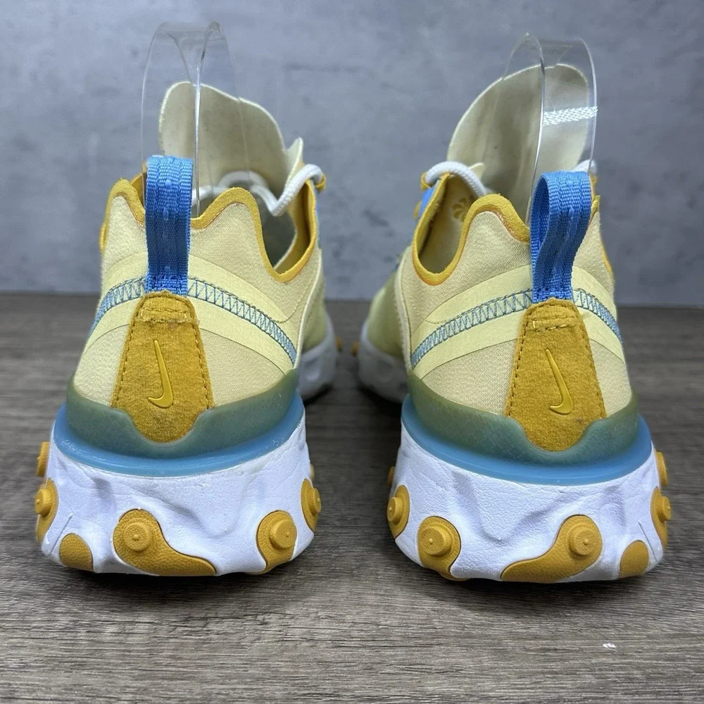 Nike~Women's~React Element 55 (BQ2728-700)Yellow/Blue Sneaker‎ Shoes Size 7.5